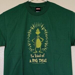 VTG Dr Seuss The Grinch I’m Kind Of A Big Deal Large T-Shirt Christmas Y2K NOS